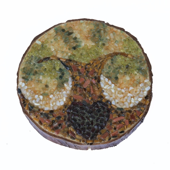 Tree of Life Crystal Grid Mosaic Wood Art Decor - Picture 5 of 7